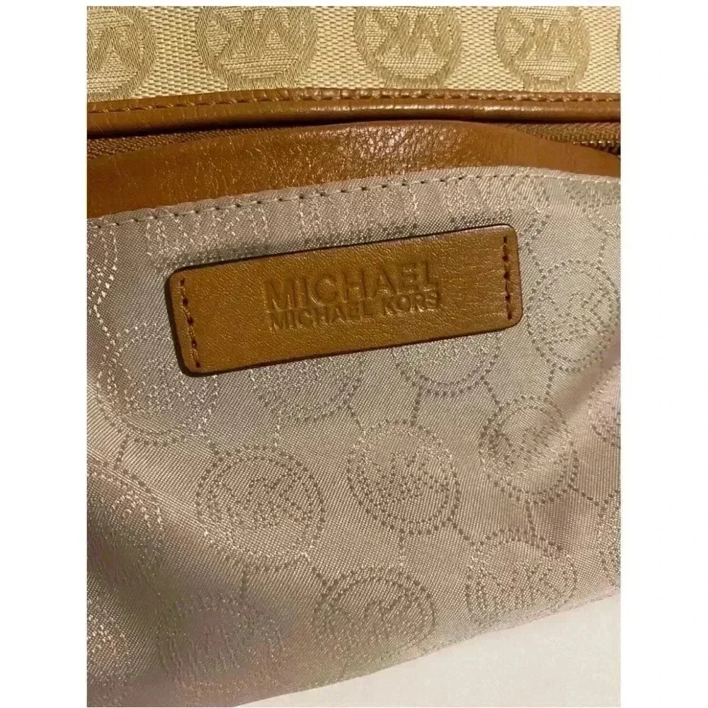 Michael kors brown leather crossbody handbag